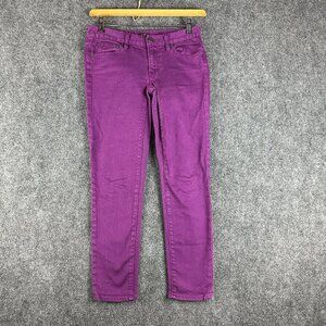 J Crew Jeans Womens 26 Toothpick Purple Cotton Stretch Skinny Pockets